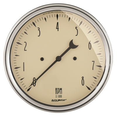 Autometer 5in Antique Beige In-Dash 8K RPM Tachometer Gauge