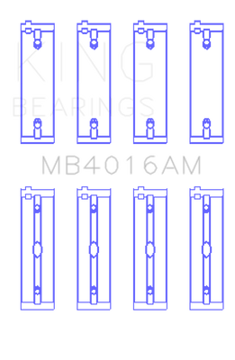 King Engine Bearings Mitsubishi 181CI 3.0L 6G72 V6 (Size +0.25) Main Bearing Set