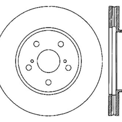 StopTech 04 Lexus RX330 SportStop Slotted & Drilled Right Rear Rotor