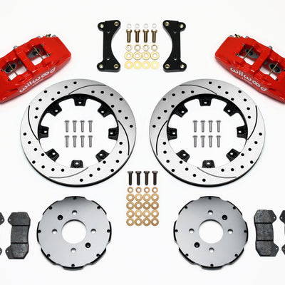 Wilwood Dynapro 6 Front Hat Kit 12.19in Drilled Red 94-01 Honda/Acura w/262mm Disc