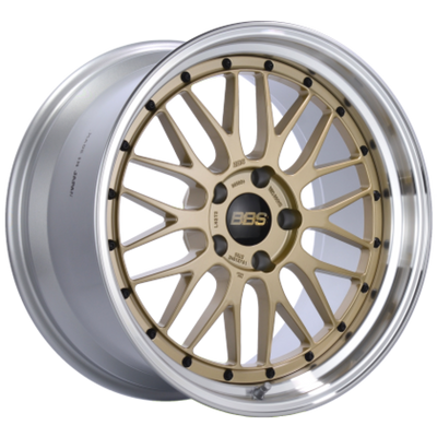 BBS LM 19x10 5x114.3 ET40 Gold Center Diamond Cut Lip Wheel - 82mm PFS/Clip Required