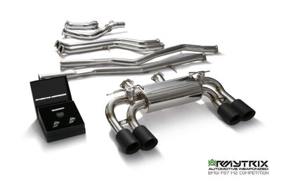 ARMYTRIX Stainless Steel Valvtronic Quad Exhaust (Carbon Tips) - F87 M2 / M2 Competition