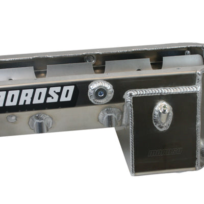 Moroso Pre-85 Chevrolet Small Block/Dart (w/-16An External Pick Up) Wet Sump 8qt 8.25in Alum Oil Pan