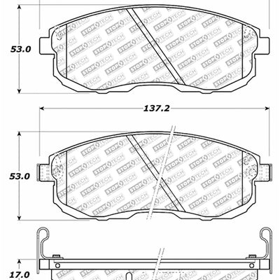 StopTech Nissan Altima Street Select Brake Pads