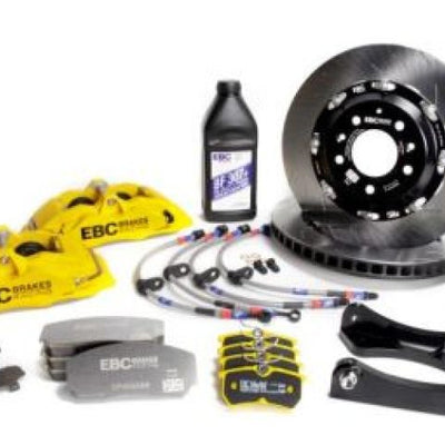 EBC Racing 12-20 Audi A3 (8V) 1.8T Yellow Apollo-4 Calipers 330mm Rotors Front Big Brake Kit