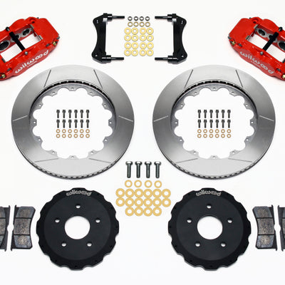 Wilwood Narrow Superlite 6R Front Hat Kit 14.00in Red Backdraft Cobra (BMW E36 Based)