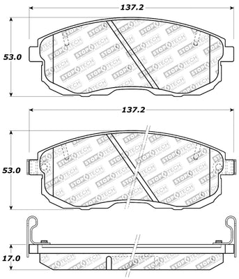 StopTech Performance 02-05 350z / 03-04 G35 / 03-05 G35X Front Brake Pads
