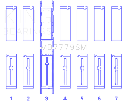 King Engine Bearings BMW B58B30A (Size 0.25 Oversized) Main Bearing Set