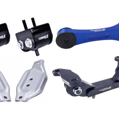 Torque Solution Engine/Trans/Blue Pitch Mount Kit w/ Mount Plates: 02-14 Subaru WRX / 04+ Subaru STi