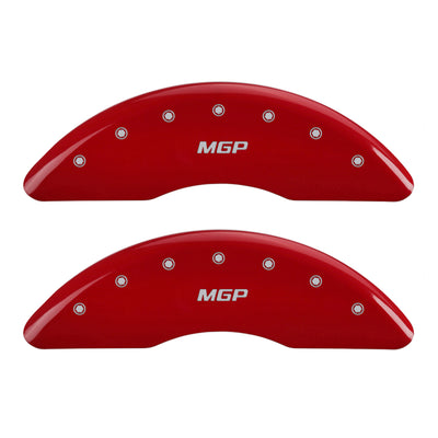 MGP 4 Caliper Covers Engraved Front & Rear MGP Red Finish Silver Char 2016 Mercedes-Benz GLE550E