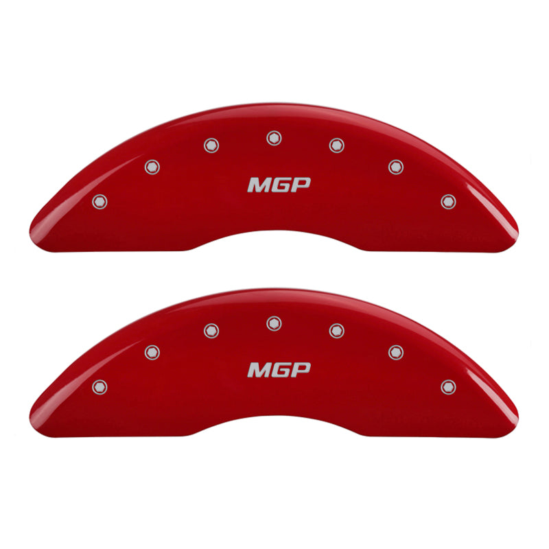 MGP 4 Caliper Covers Engraved Front & Rear MGP Red Finish Silver Char 2019 Mercedes-Benz C43 AMG