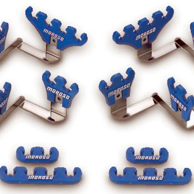 Moroso Chevrolet Small Block Ignition Wire Loom Kit - Centerbolt - 7-9mm - Blue