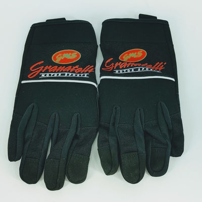 Granatelli Large Mechanics Work Gloves - Black w/Touch Screen Finger Tips & Granatelli Logo