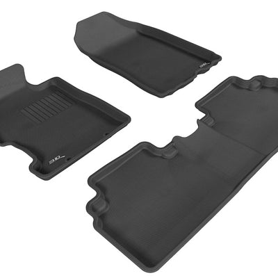 3D MAXpider 2006-2011 Honda Civic Sedan Kagu 1st & 2nd Row Floormat - Black