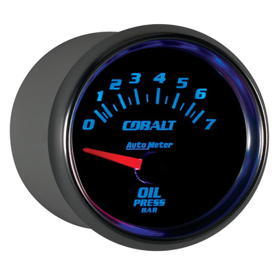 Autometer Cobalt 52mm 0-7 BAR Short Sweep Electric Oil Pressure Gauge