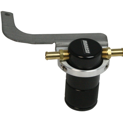 Moroso 95-99 BMW M3 Air/Oil Separator Catch Can - Small Body - Billet Aluminum - Black Finish