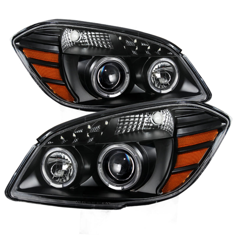 xTune Chevy Cobalt 05-10 Halo Projector Headlights Black PRO-JH-CCOB05-LED-BK
