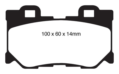 EBC 08-13 Infiniti FX50 5.0 Yellowstuff Rear Brake Pads