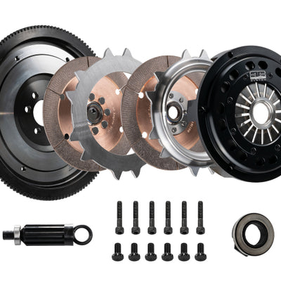 DKM Clutch 00-06 BMW M3 215mm Ceramic Twin Disc MRX Clutch Kit w/Flywheel (850 ft/lbs Torque)