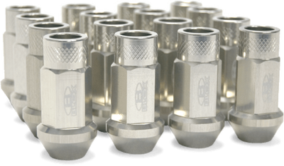 BLOX Racing Street Series Forged Lug Nuts 12x1.25mm Silver Set of 20