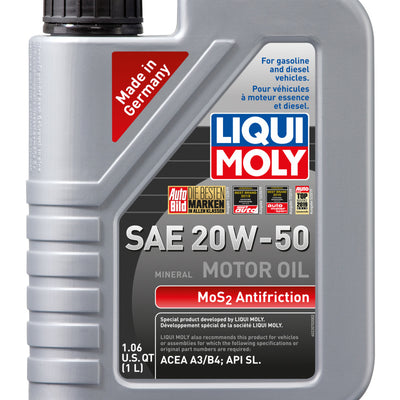 LIQUI MOLY 1L MoS2 Anti-Friction Motor Oil 20W50