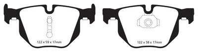 EBC 10-14 BMW X5 3.0 Turbo (35) Yellowstuff Rear Brake Pads
