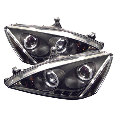 Spyder Honda Accord 03-07 Projector Headlights LED Halo Amber Reflector LED Blk PRO-YD-HA03-AM-BK