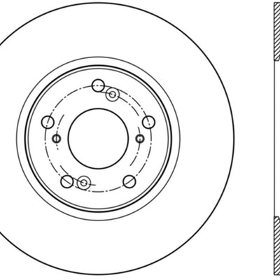 Stoptech 13-18 Honda Accord Premium Slotted CRYO-STOP Front Rotor