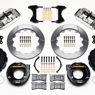 Wilwood Narrow Superlite 4R Rear P-Brk Kit 12.88in Polished Big Ford New Style 2.36in Offset