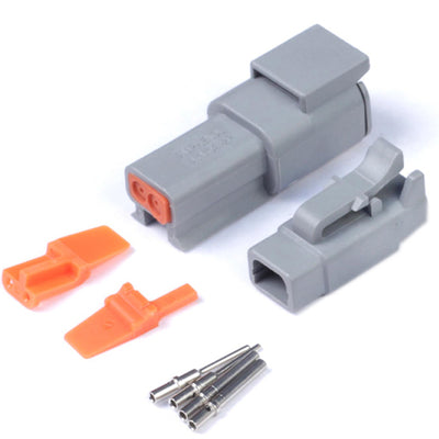 Haltech Matching Set of Deutsch DTM-2 Connectors 7.5 Amp Plug & Pins