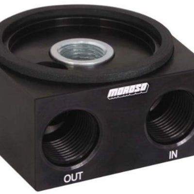 Moroso Universal Oil Filter Adapter - Sandwich - Oil Cooler - 22mm-1.5in Thread & 2-5/8in O-Ring