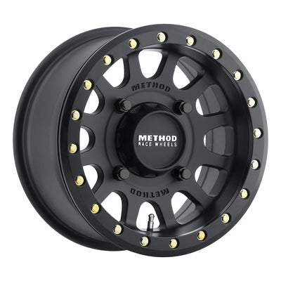 Method MR401 UTV Beadlock 15x7 / 4+3/13mm Offset / 4x136 / 106mm CB Matte Black Wheel