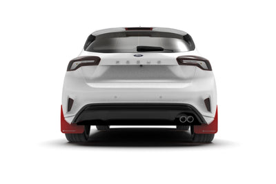 Rally Armor 19-25 Ford Focus ST MK4 Red UR Mud Flap w/White Logo