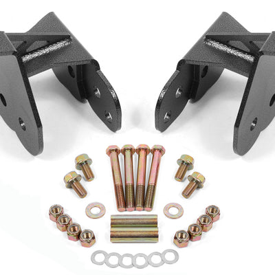 BMR 64-72 Chevy Chevelle Rear Control Arm Relocation Brackets - Black Hammertone