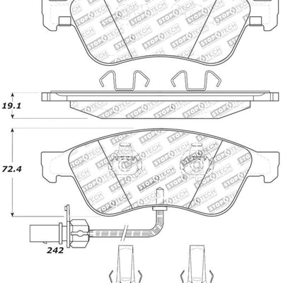 StopTech Street Touring 07-10 Audi S6/S8 Front Brake Pads