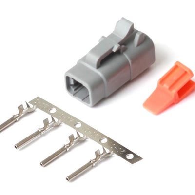 Haltech Male Deutsch DTM-4 Connector 7.5 Amp Plug & Pins