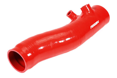 PERRIN 22-24 Subaru WRX / 20-25 LGT &amp; OBXT Turbo Inlet Hose w/Turbo Adapter Flange (Long) - Red