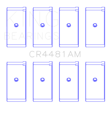 King Engine Bearings Mitsubishi 4G63/4G64 6 Bolt 1st Gen DSM (Size 0.50mm) Rod Bearing Set