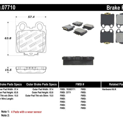 StopTech Performance 98-05 Lexus GS 300/350/400/430/450H / 00-05 IS250/300/350 Rear Brake Pads