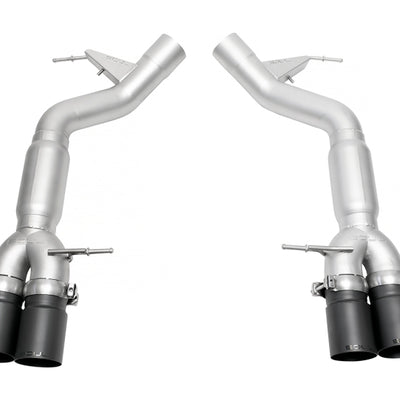 SOUL 12-18 BMW F06 / F12 / F13 M6 Resonated Muffler Bypass Exhaust - 3.5in Strght Cut Satin Blk Tips