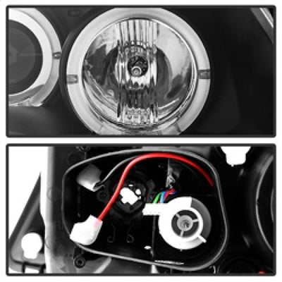 Spyder BMW E90 3-Series 06-08 Projector LED Halo Amber Reflector Rplc Bulb Blk PRO-YD-BMWE9005-AM-BK