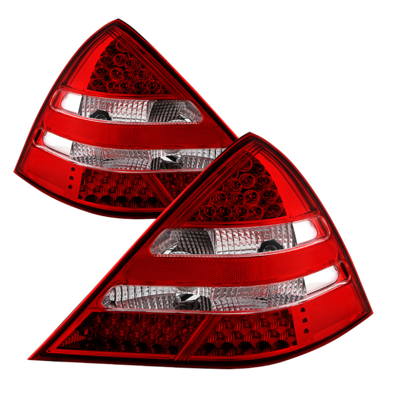 xTune Mercedes R170 Slk 98-04 LED Tail Lights ( R171 Amg Look ) Red Clear ALT-JH-MBR17098-LED-RC