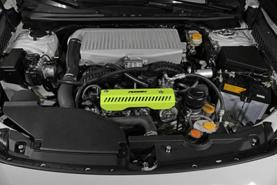 PERRIN 22-25 Subaru WRX Pulley Cover - Neon Yellow (SHORT - For Use w/PERRIN AOS)