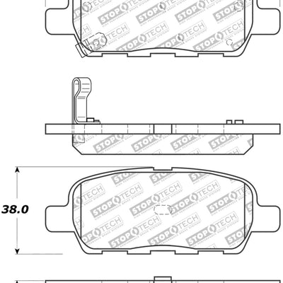 StopTech Street Touring 6/02-08 350z / 01-08 G35 Rear Brake Pads