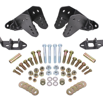 BMR 78-87 G-Body Rear Coilover Conversion Kit w/ Control Arm Bracket - Black Hammertone
