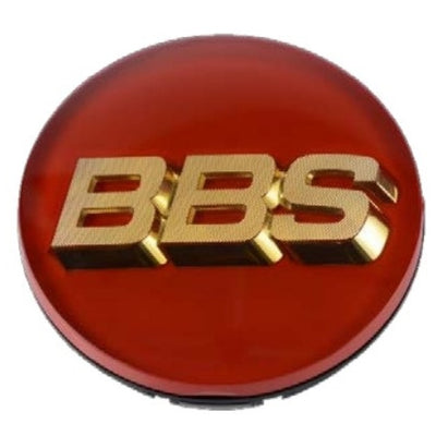 BBS Center Cap 70.6mm Red/Gold (3-tab) (56.24.073)
