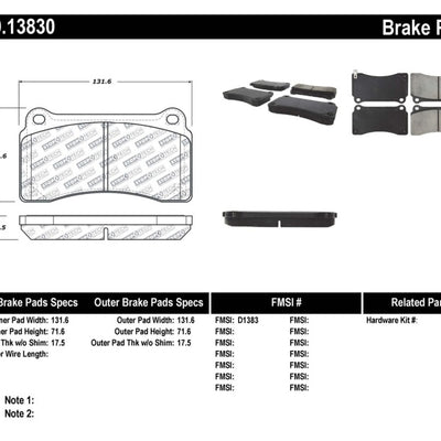 StopTech Performance Brake Pads