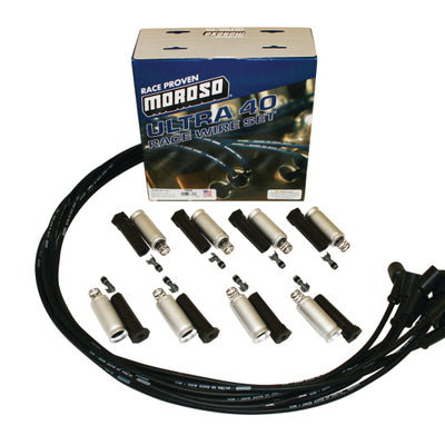 Moroso GM LS Ignition Wire Set - Ultra 40 - Unsleeved - Coil-On - Black