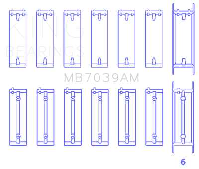 King Engine Bearings BMW M51/M57 Main Bearing Set - Size STD