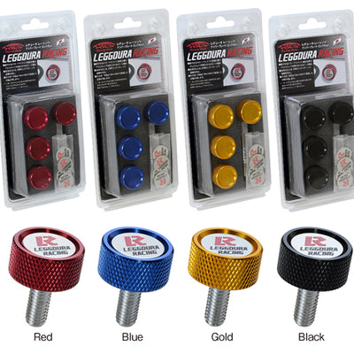 Project Kics Leggdura Racing Number Plate Lock Bolt Set - Red